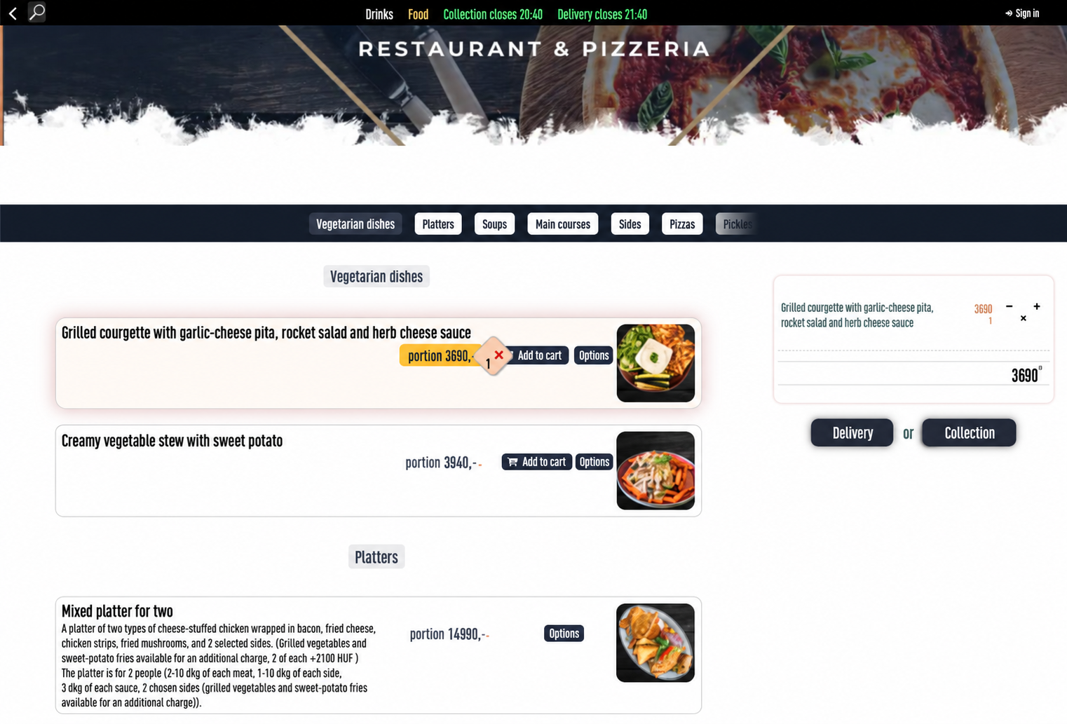 Built-in webshop, delivery, takeaway, courier management, tracking and caller identification